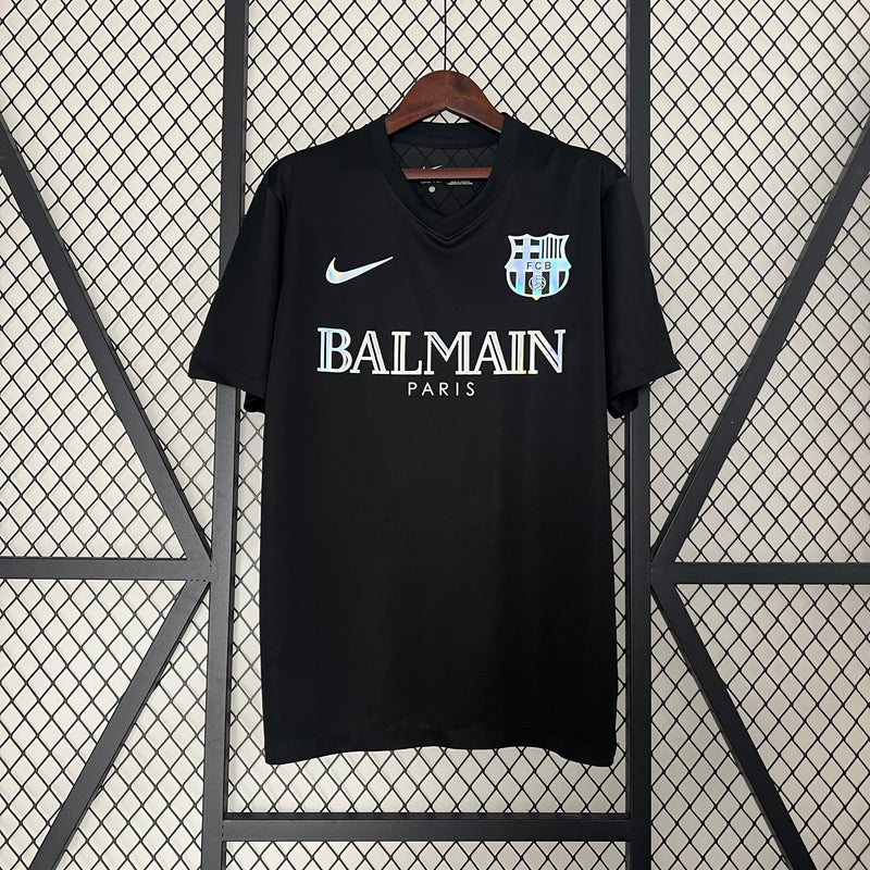 BARCELONA SHIRT LIMITED SPECIAL EDITION BALMAIN PARIS BLACK 24/25 men