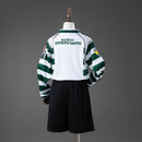 CAMISOLA SPORTING I 01/02 CONJUNTO INFANTIL (RETRO - MANGA LONGA)