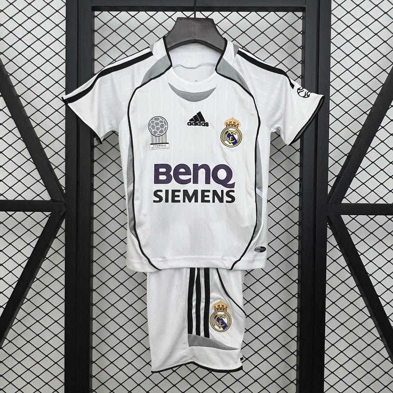 CAMISOLA REAL MADRID I 06/07 CONJUNTO INFANTIL (RETRO)