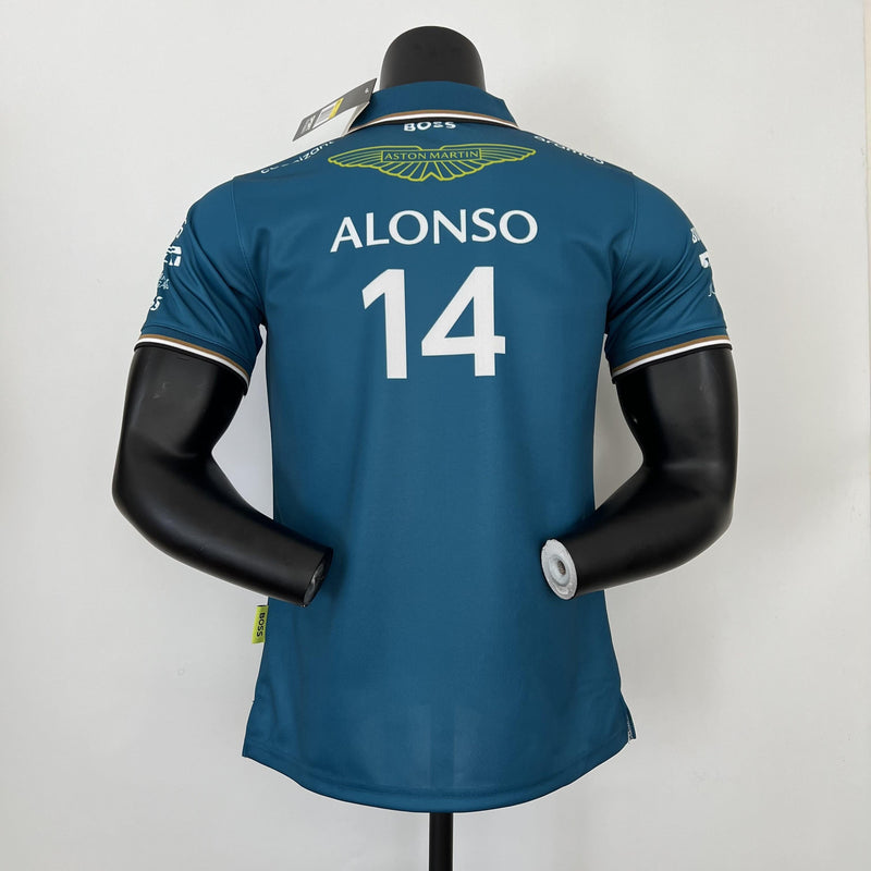 F1 Aston Martin 2023 Jersey - #ALONSO - #14 - Green POLO