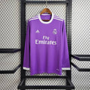 REAL MADRID ROXA  homem (RETRO) (MANGA LONGA)